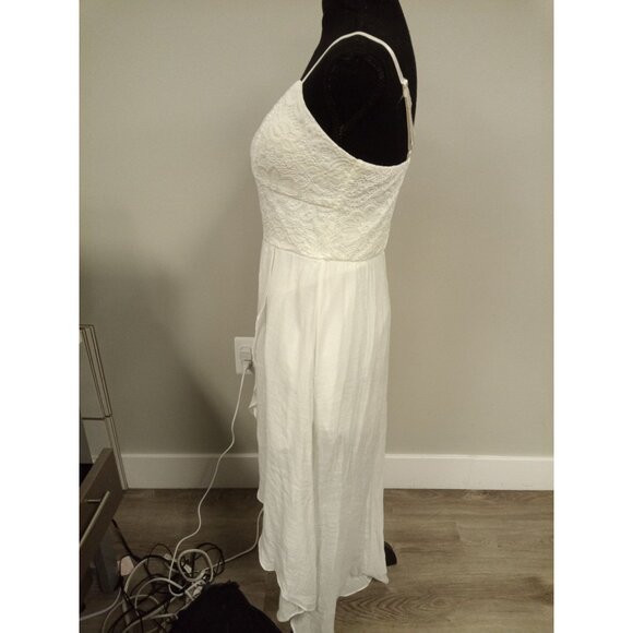 iZ byer Women's White High Low Underskirt Dress M - Picture 4 of 6